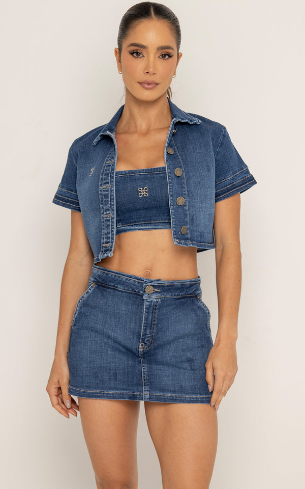 SET LUCKY GIRL DENIM STRETCH SLOW LIFE